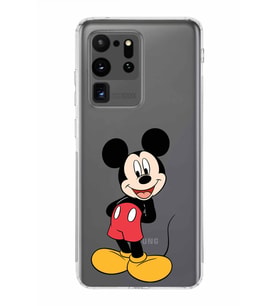Samsung Galaxy S20 Ultra  Kamera Korumalı Kapak Mickey Mouse Tasarımlı  Şeffaf Kılıf