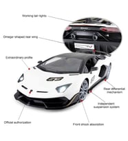 Rastar 1:14 Uzaktan Kumandalı Araba Lamborghini Aventador SVJ Işıklı Araba 34 Cm (Beyaz)