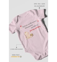 Dedeye ve Babaanneye Özel Kısa Kollu Bebek Body %100 Pamuk
