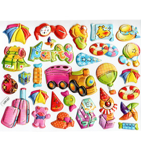 Sticker Kabartmalı Stiker Defter, Planlayıcı Etiket (lxr027) 18x14 cm- Party
