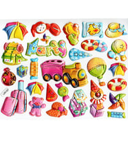 Sticker Kabartmalı Stiker Defter, Planlayıcı Etiket (lxr027) 18x14 cm- Party