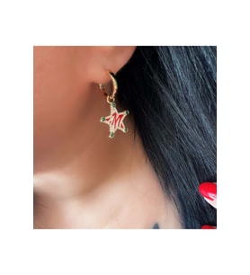 XUPING KIRMIZILI YILDIZ CHARM KÜPE-GOLD RENK ACR8377