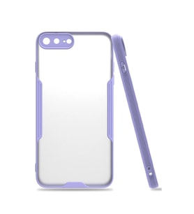 Apple İphone 7 Plus Kılıf Platin Silikon - Lila