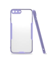 Apple İphone 7 Plus Kılıf Platin Silikon - Lila