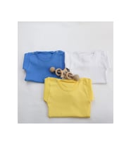 Kız-Erkek (Unisex) 3'lü Paket Bebek Pamuklu Uzun Kollu Basic Cıtcıtli Body-Zıbın (Gri - Mavi)
