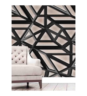 
Dreamwall Geometrik Şekilli Ahşap Desenli Yırtılmaz Tekstil Duvar Kağıdı (Siyah)