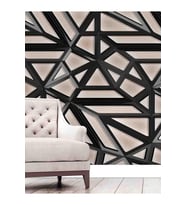 
Dreamwall Geometrik Şekilli Ahşap Desenli Yırtılmaz Tekstil Duvar Kağıdı (Siyah)