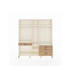 Arges Dolap 7 Raflı 4 Çekmeceli 3 Askılı 220x30x243 Aytaşı-Aytaşı/Çam