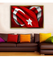 Altın Çerçeveli dekoratif tablo l2018 (Gold)