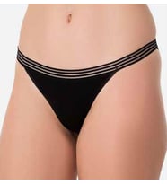 İmer Bayan Modal İnce Tül Çizgili Lastik Slip Bikini Külot 4274 (Beyaz)