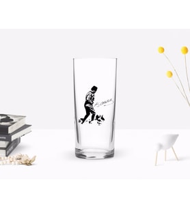 BK Home Renkli Baskılı Atatürk Temalı Rakı Bardağı-16 (Beyaz)