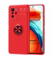 Microsonic Xiaomi Poco X3 GT Kılıf Kickstand Ring Holder Kırmızı