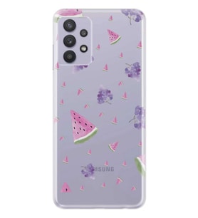 Kılıfland Samsung Galaxy A32 Kılıf Silikon Resimli Kapak Summer Fruits Stok 197