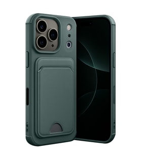 Iphone 17 Kelvin Kartvizitli Silikon - Koyu Yeşil