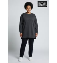 Kadın Tunik Büyük Beden ince Sweatshırt SPR26BTK990