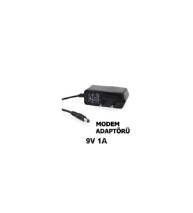 9V / 1A Modem Adaptörü (Siyah)