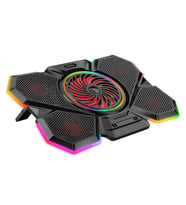 Rampage S47 COOLFLOW 5 Adet Kırmızı Led Fan 1 Usb 7 Farklı Kademe Ayarı 10 17.3 Notebook Soğutucu Stand