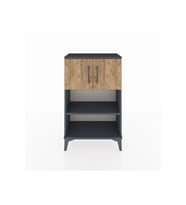 Arges Komodin 2 Raflı 2 Kapaklı 60x30x96 Antrasit-Çam