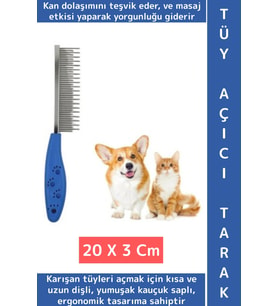 Ergonomik Tutuş Dayanıklı Evcil Hayvan Tüy Bakım Temizlik Masaj Etkili Kedi Köpek Tüy Açıcı Tarak