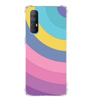 PrintiFy Oppo Reno 3 Pro Uyumlu Köşe Korumalı Renk Cümbüşü B Tasarımlı Şeffaf Silikon Kılıf