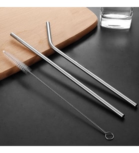 Northcity 3 Parça Paslanmaz Çelik Pipet Seti - BPA İçermez Sürdürülebilir Pipet