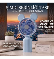Taşınabilir El Fanı, Şarjlı Mini Vantilatör, 2 Kademeli Şarjlı Mini El Fanı, Çift Hız Ayarlı Portatif Vantilatör, Mini El Tipi Fan