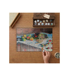 Elmalar ve Üzümler - Monet Tasarımı 240 parça Ahşap Puzzle Ahşap Kutuda MP06760