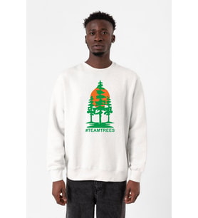 Mr Beast Team Trees Beyaz Erkek 2ip Sweatshirt
