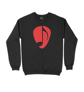 Kırmızı Nota Siyah Sweatshirt