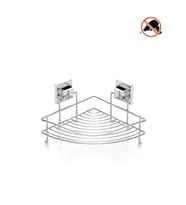 Tekno Tel EF-250 Yapışkanlı Tek Katlı Köşelik Banyo Rafı Krom 