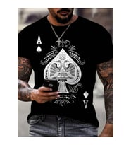 Erkekkısa Kollu Yuvarlak Yaka Desenli Viskon T-shirt