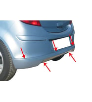 Opel Corsa Uyumlu D Arka Tampon Altı Fiber 2007 Ve Sonrası