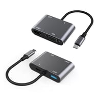 Winex 4in1 Type-C to HUB PD 100W+HDTV+VGA+UsbA Dönüştürücü Adaptör 4in1A