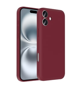 Apple iPhone 16 Uyumlu Kılıf Kamera Korumalı Kartlık Hazneli Zore Vitra Kapak (Mürdüm)