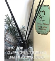 Lavida Home Çubuklu Oda Kokusu Beyaz Sabun Ortam  Kokusu  Diffucer 100 Ml  White Soap (Yeşil)