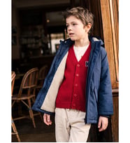 LCW Kids Lacivert Kapüşonu Erkek Çocuk Mont