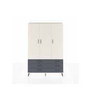 Arges Dolap 5 Raflı 6 Çekmeceli Tek Askılı 132x30x195 Aytaşı-Aytaşı/Antrasit