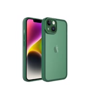 Apple iPhone 14 Plus Uyumlu Kılıf Kamera Korumalı Transparan Zore Post Kapak (Koyu Yeşil)