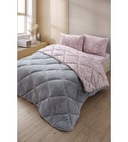 Nordelle Battal Boy Lüx Wellsoft Yorgan Çift Taraflı - 2 Adet Yastık Kılıflı Yorgan Seti 215x235 cm