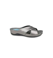 Ceyo 9946-1 Topuk Jelli Anatomik Taban Kadın Terlik Platin 36-40