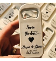25 Adet Save the Date Temalı siyah beyaz açacak magnet özel tasarım