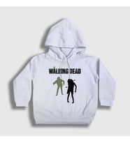Presmono Unisex Çocuk Beyaz Zombies V2 The Walking Dead Kapüşonlu Sweatshirt 221358tt