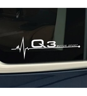 Q3 Yan Cam Sticker Oto Kapı Çıkartma Tuning oto 20 cm x 7 cm yazı 32