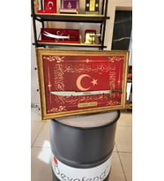 DEKORATİF OSMANLI SANCAK  AYYILDIZ TABLO KILIÇ
