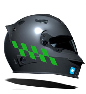 Orman Yeşili Damalı Kask Motosiklet Sticker Takımı Çınar Extreme