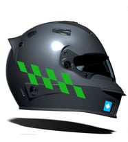 Orman Yeşili Damalı Kask Motosiklet Sticker Takımı Çınar Extreme