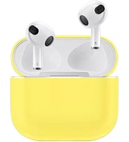 Airpods 3 İle Uyumlu Kulaklık Koruyucu MDL04 İnce Silikon Slim Kapak Kılıf Sarı