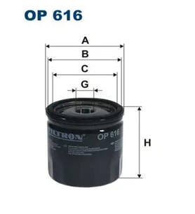FILTRON OP616 Yag Filtresi 030115561E