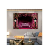 120X80 CM ÇİÇEKLİ BANK  KANVAS TABLO
