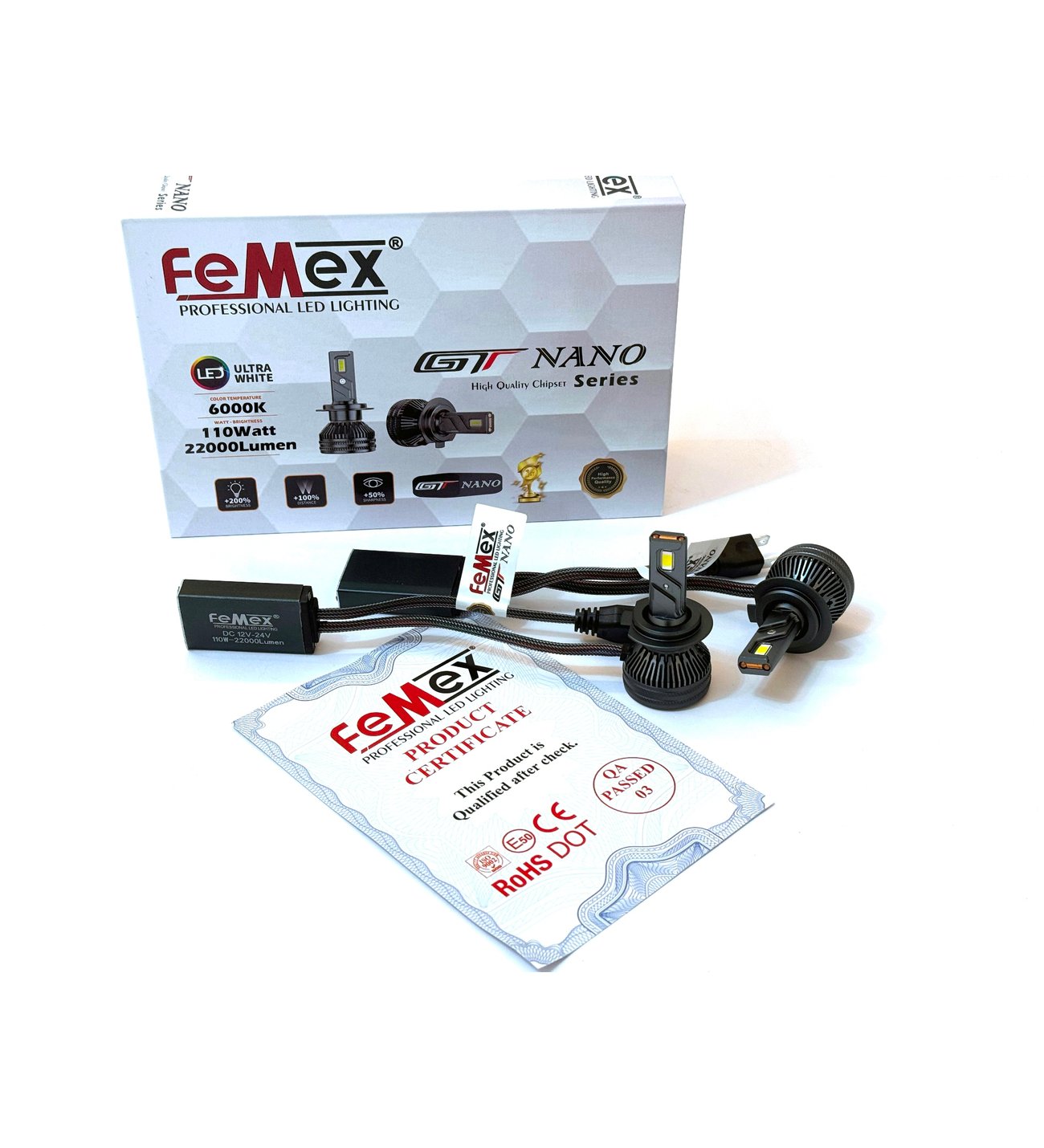 FEMEX GT NANO Csp LEXTAR H7 Led Xenon Led Headlight